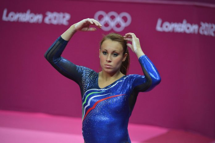 L'atleta Vanessa Ferrari alle Olimpiadi di Londra del 2012