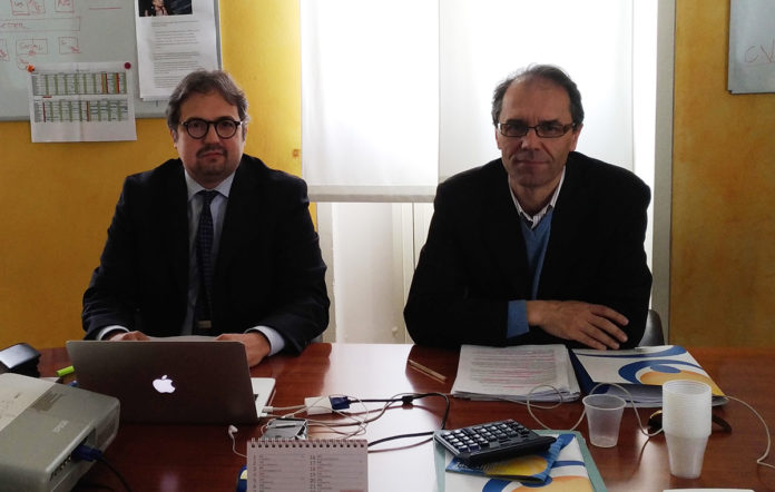 Marco Pardo e Alberto Martinuz, rispettivamente direttore e presidente dell'istituto Zanardelli di Brescia, foto Andrea Tortelli, www.bsnews.it