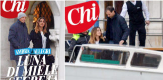 Ambra e Allegri a Venezia sulla copertina del settimanale Chi