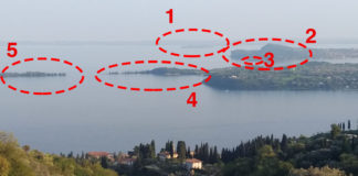 Una suggestiva veduta del lago di Garda da Tresnico, frazione di Gardone Riviera