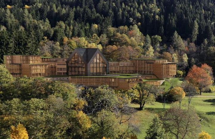 Il rendering del nuovo resort Lefay di Pinzolo, in Trentino