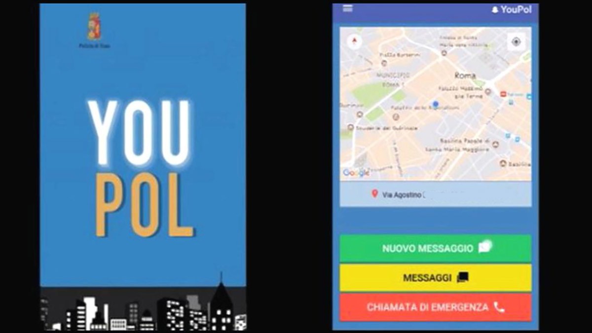 Le schermate di YouPol, la nuova app per fare segnalazioni alla Polizia di Stato