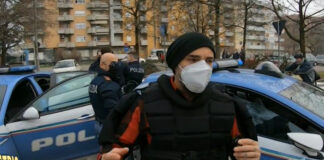 Aggressione di Vittorio Brumotti di Striscia la notizia a Brescia - intervento della Polizia